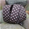 Order  Bias Binding Polka Dots - Brown/White